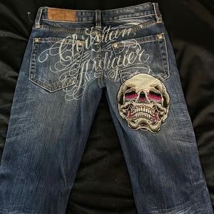 Christian Audigier Skull Denim Vintage Jeans